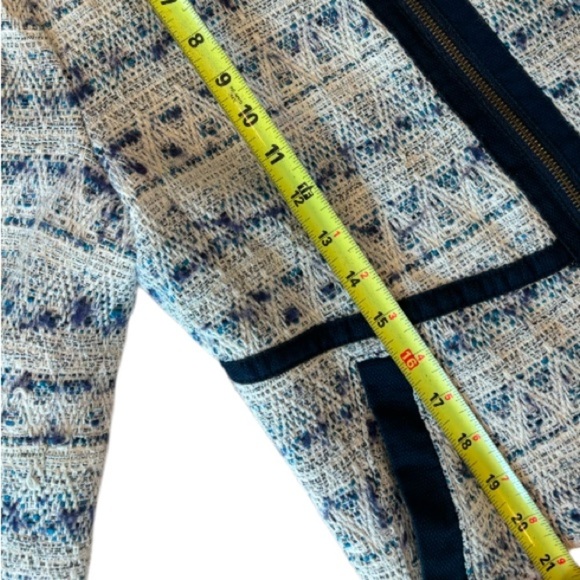 HINGE BLUE & WHITE WOOL BLEND BLAZER, SIZE M - Picture 9 of 9